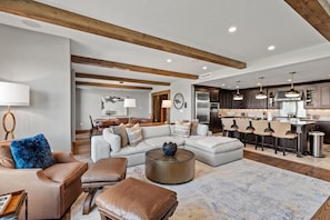 TV, fireplace - Edgemont 2301 Luxury Mountain Condo with Backdoor Ski Access! (Steamboat Springs)