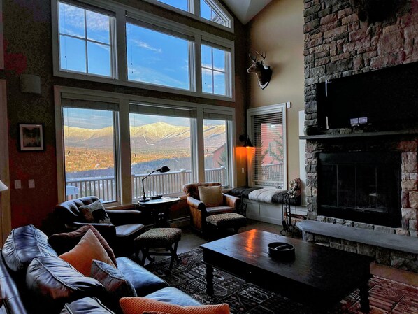 TV, fireplace, foosball