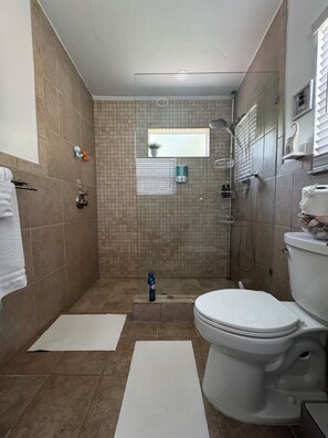 Free toiletries, hair dryer, towels, soap