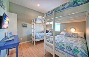 4 bedrooms, iron/ironing board, free WiFi, bed sheets