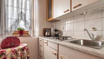 Family House, Multiple Bedrooms, Mountainside (Pool Villa Adonis) | Private kitchen | Fridge, microwave, stovetop, coffee/tea maker