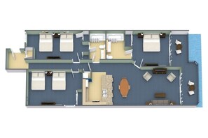 Floor plan - Sunset Vista 3BR Oceanfront Condo Haven! (Myrtle Beach)