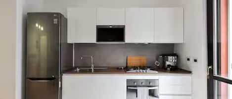 Fridge, microwave, toaster