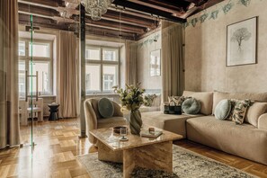 Design Apartment | Living area | 52-inch Smart TV with digital channels - Gallery 7 - LoftAffair Collection (Kraków)