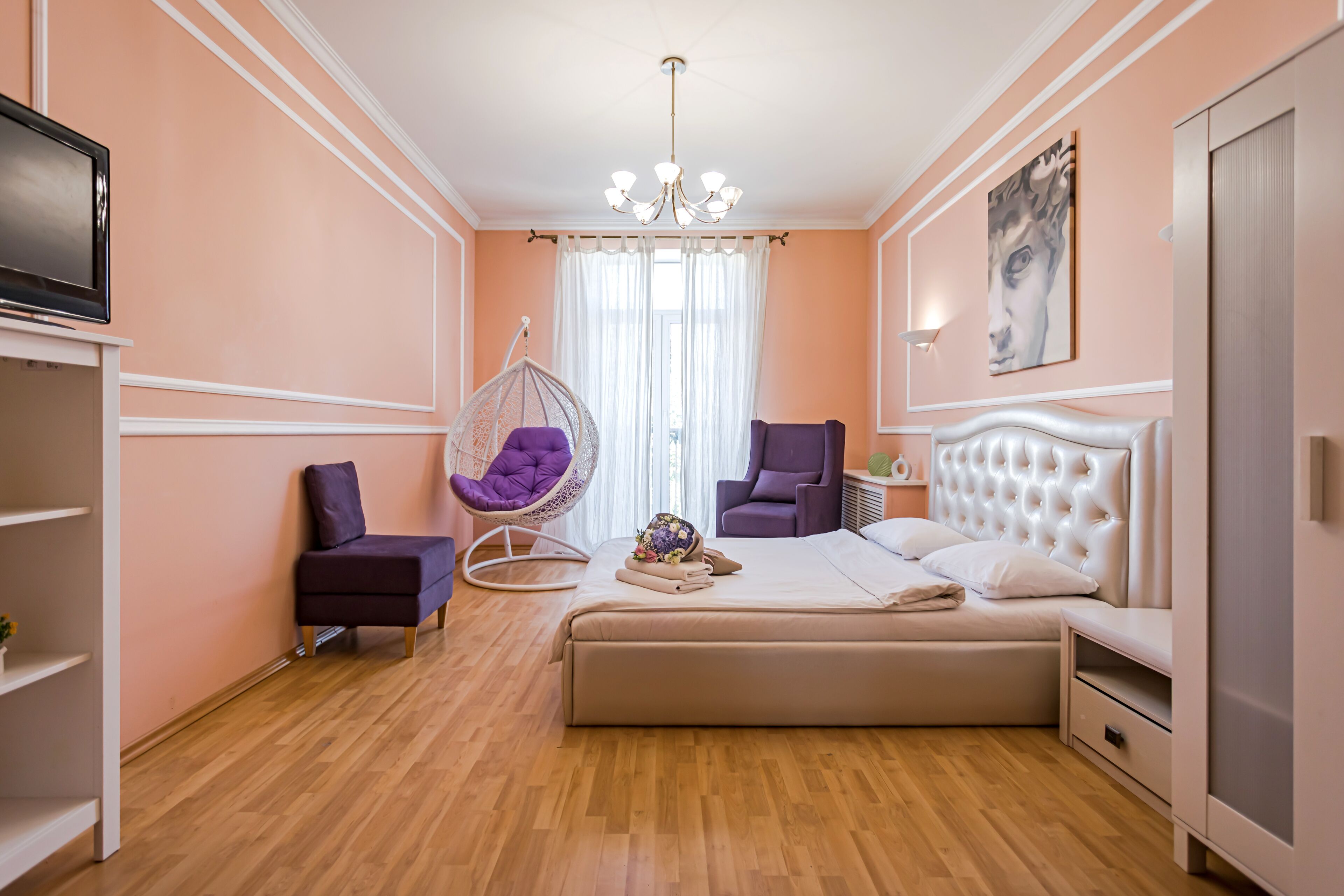 2 bedrooms, blackout curtains, iron/ironing board, free WiFi