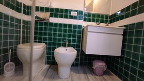 Suihku, hiustenkuivaaja, bidee, pyyhkeet