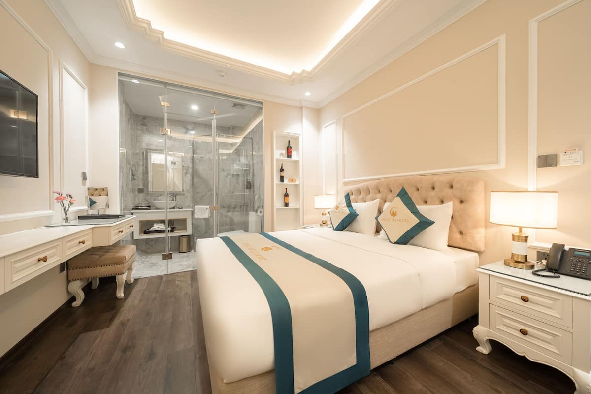1 habitación y ropa de cama de alta calidad