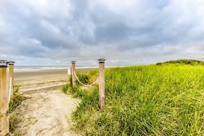在海滩
