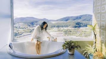 Panoramic Double Room | Bathroom | Free toiletries, hair dryer, slippers