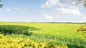 A vast green field with a clear sky and distant hills. - Relaxing Room With Ensuite Rutland Point (Oakham)