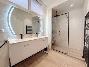 Shower, hair dryer