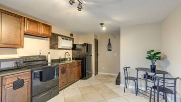 Microwave, oven, stovetop, cookware/dishes/utensils