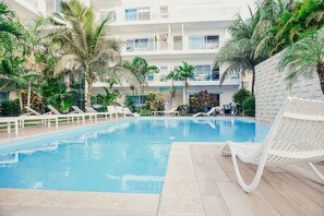 Outdoor pool - Bayazul 307B terrace with beach view ! (Bayahíbe)
