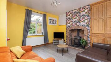 Smart TV, fireplace