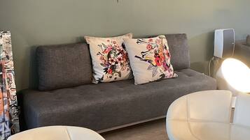 TV connectée, cheminée, jeux vidéo, livres