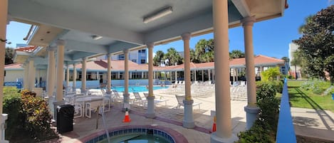 Outdoor pool, a heated pool