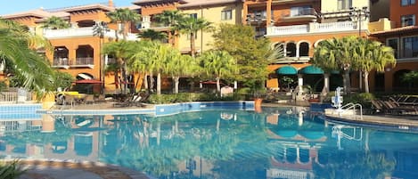 Outdoor pool, a heated pool