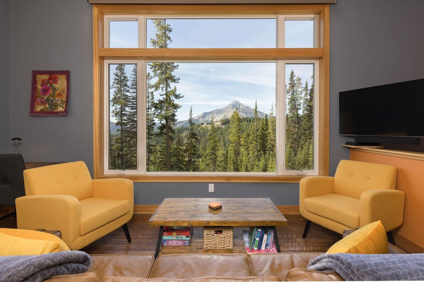 スマートテレビ、暖炉、ステレオ