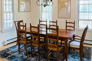 Dining - Coastal home near ocean with firepit, grill, lawn, deck (Tenants Harbor)