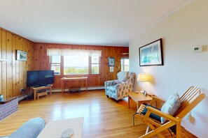 TV, DVD player, books