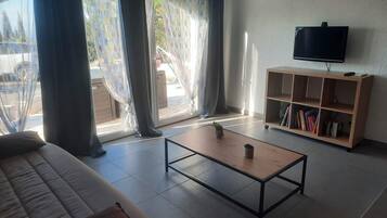 TV, ping pong, books