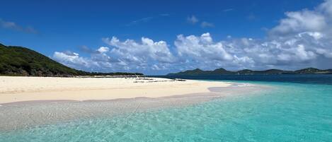 Sun loungers, beach towels