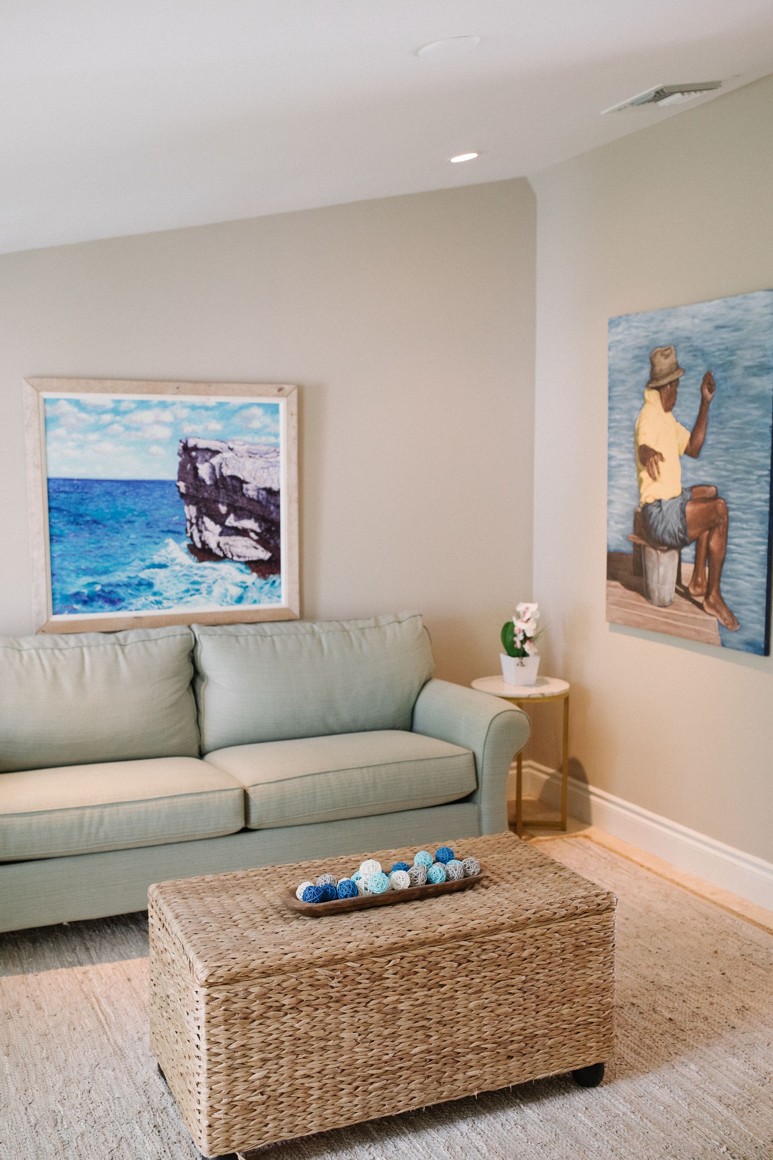 deluxe double room | living area | 65-inch smart tv with cable channels, books