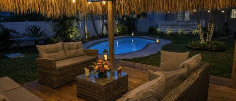 Et oppvarmet basseng