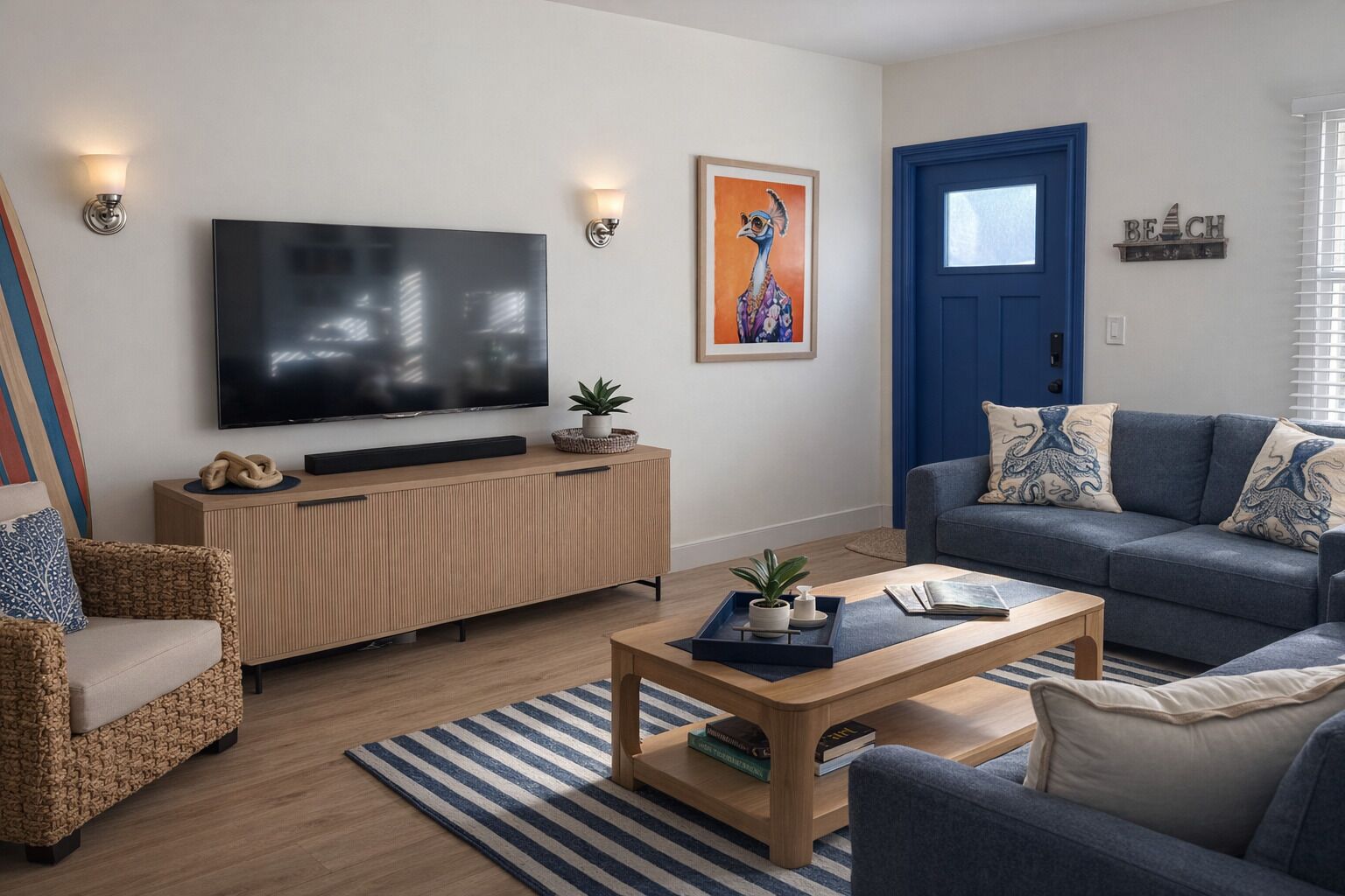 Smart-TV, bøker og kontorer