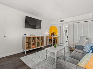TV, fireplace, offices - Instaworthy Oceanfront Oasis lazy river, hot tubs (Myrtle Beach)