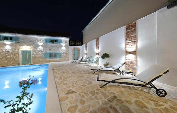 A heated pool