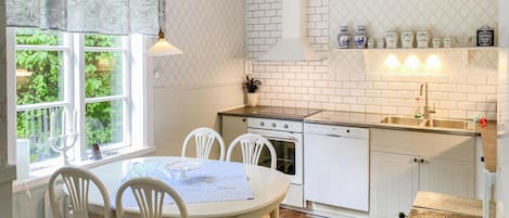 Fridge, oven, stovetop, dishwasher