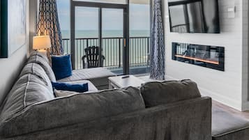 TV connectée, cheminée