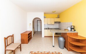 Fridge, oven, stovetop, coffee/tea maker