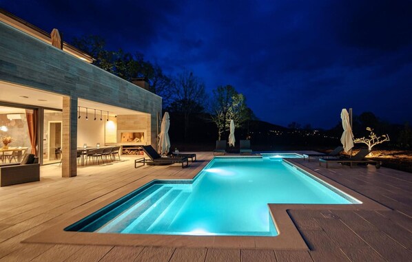 A heated pool