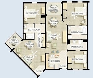 Floor plan - Spring Break in Paradise - Harborside at Atlantis April 13-20 2024 only (Nassau)