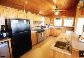 Private kitchen - Spacious Beachfront Home with spectacular views and 30 feet from great fishing! (Grand Isle)