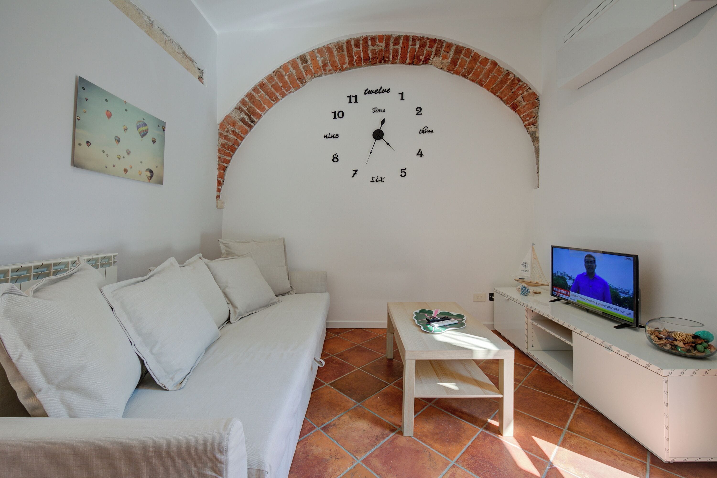 21-inch flat-screen TV with digital channels