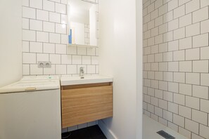 Shower, hair dryer, towels - Apartment 'Rennes Hyper Centre - Cosy' with Wi-Fi (Rennes)