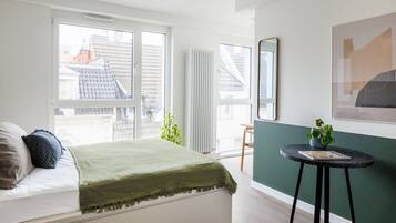 Deluxe Studio mit Doppelbett | 1 bedroom, premium bedding, desk, laptop workspace