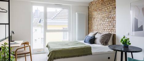 Deluxe Studio mit Doppelbett | 1 bedroom, premium bedding, desk, laptop workspace