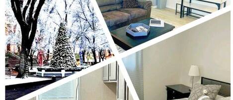 3 habitaciones, tabla de planchar con plancha, wifi y ropa de cama