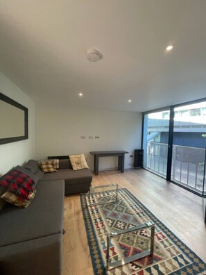 Basic-Apartment, 1 King-Bett | Wohnbereich | Fernseher