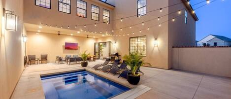 A heated pool