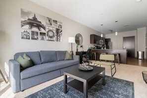 TV, offices - Downtown Columbus Apartment (Columbus)