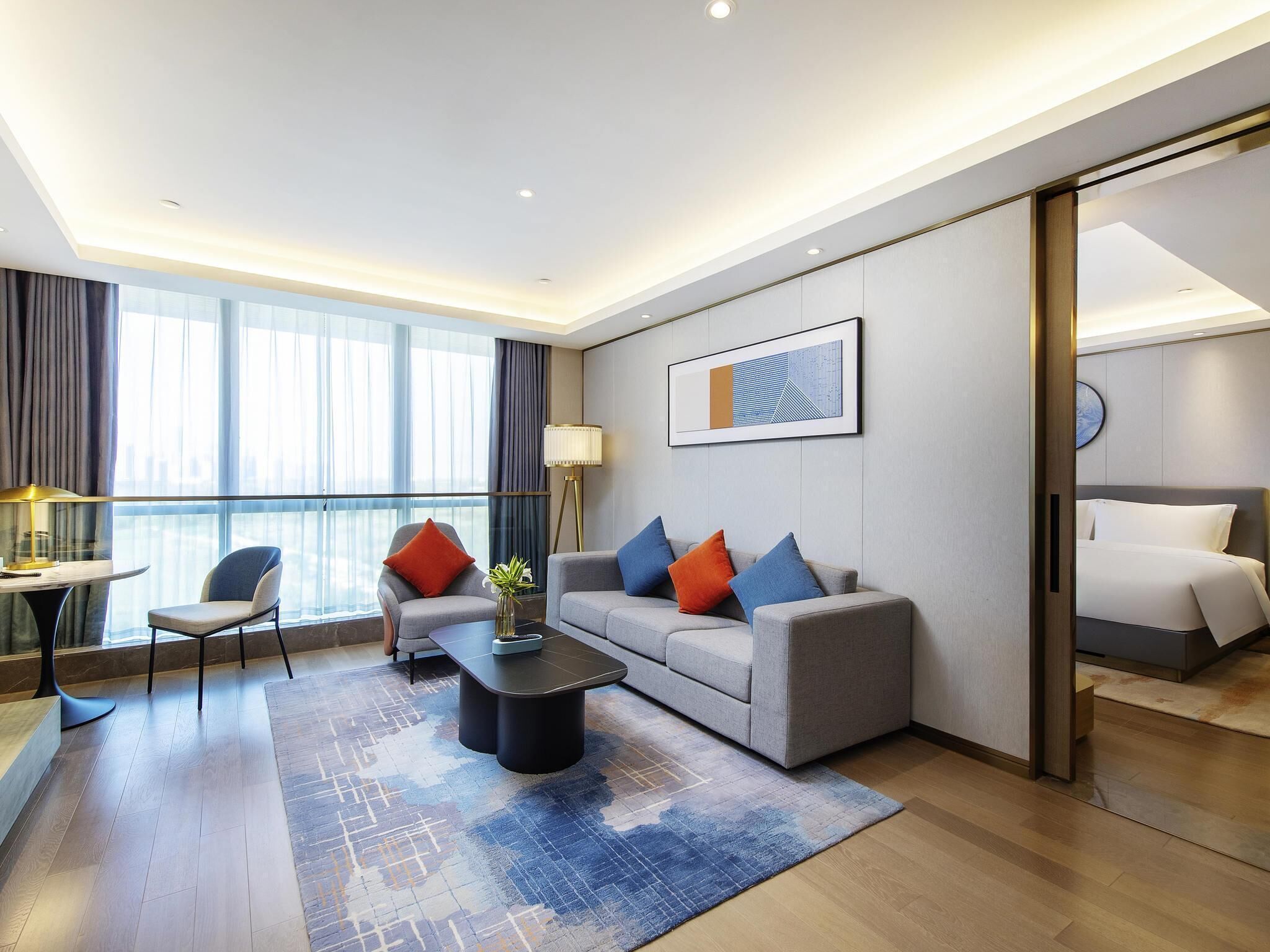 Deluxe Suite, 1 King Bed | Down comforters, free minibar, in-room safe, blackout drapes