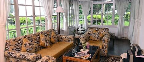 Télévision LED de 32 pouces avec chaînes thématiques, cheminée