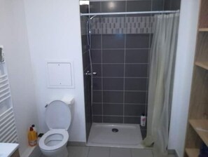 Dusche, Handtücher, Seife, Toilettenpapier