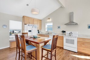 Microwave, oven, dishwasher, coffee/tea maker
