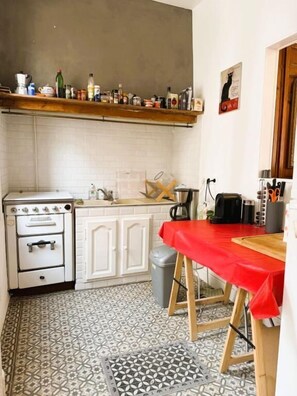 Fridge, oven, stovetop, dishwasher